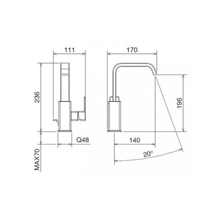 Μπαταρία νιπτήρος Profili Plus 46601-100